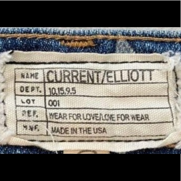 Current/Elliott The Stiletto White Star Skinny Mid-Low Rise Jeans 27 EUC - Picture 15 of 16